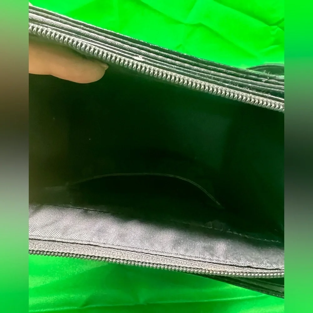 Miche Black Textured Clutch with Glossy Finish (P3)